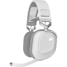 Безжични слушалки HS80 RGB WIRELESS Premium Gaming Headset with Spatial Audio, White