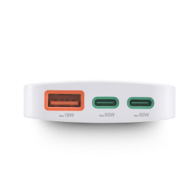 Зарядно HAMA 201976, 65W, 2x USB-C, 1x USB-A, PD, плоско, бяло