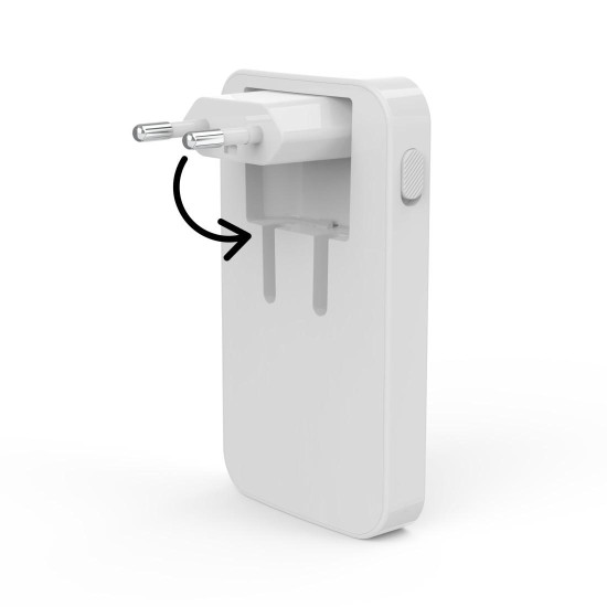 Зарядно HAMA 201976, 65W, 2x USB-C, 1x USB-A, PD, плоско, бяло