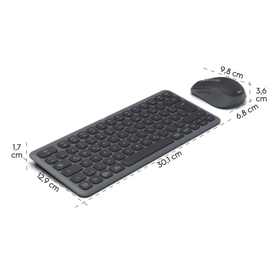 Комплект клавиатура и мишка HAMA WKM-500 TKL, HAMA-173061, Black