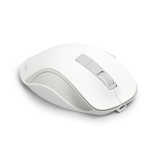 Безжична мишка HAMA WM-500 Recharge, 6 бутона, тиха, White