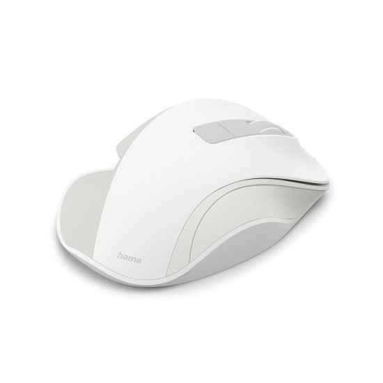 Безжична мишка HAMA WM-500 Recharge, 6 бутона, тиха, White