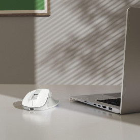Безжична мишка HAMA WM-500 Recharge, 6 бутона, тиха, White