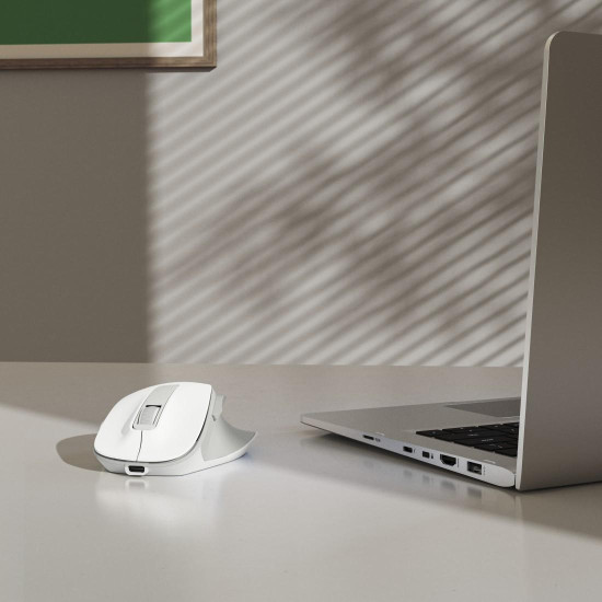 Безжична мишка HAMA WM-500 Recharge, 6 бутона, тиха, White