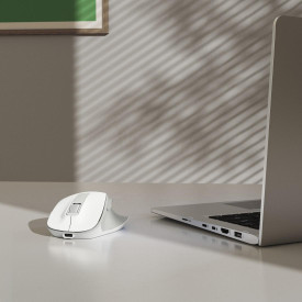 Безжична мишка HAMA WM-500 Recharge, 6 бутона, тиха, White