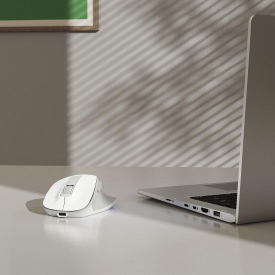 Безжична мишка HAMA WM-500 Recharge, 6 бутона, тиха, White