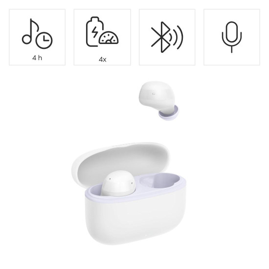 Безжични слушалки HAMA Freedom Buddy II, True Wireless, White