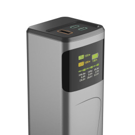 Външна батерия HAMA High Power 201742, 24000 mAh, 150W, 2x USB-C, 1x USB-A, Fast Charging