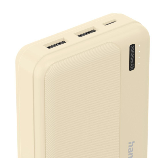 Външна батерия HAMA Pocket 20, 20000 mAh, 2x USB-A