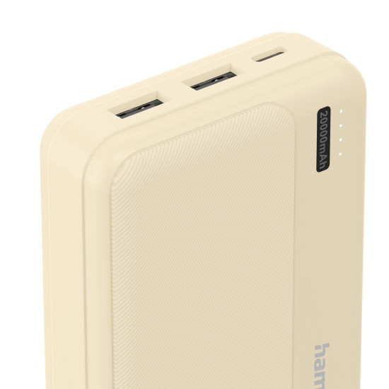 Външна батерия HAMA Pocket 20, 20000 mAh, 2x USB-A