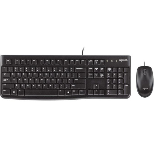 Комплект клавиатура и мишка Logitech MK120, US Layout, Black