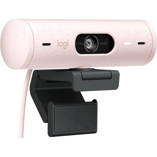 Уеб камера Logitech BRIO 500 Rose, FHD, USB-C, Mic