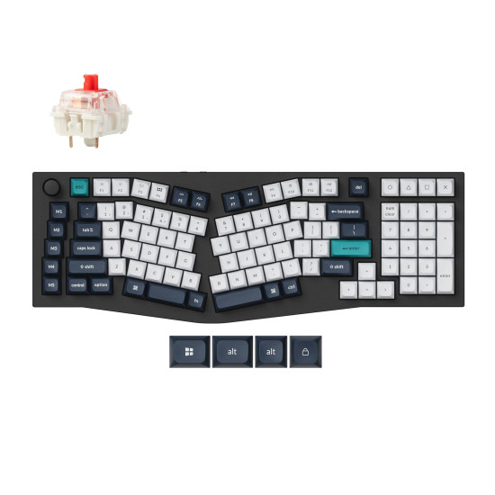 Безжична клавиатура Keychron Q13 Max Carbon Black, Jupiter Red суичове