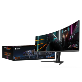 Монитор GIGABYTE AORUS CO49DQ QD-OLED, 49 инча, OLED, 5120x1440, 144Hz, 0.03ms, FreeSync™ Premium Pro, VESA True Black 400