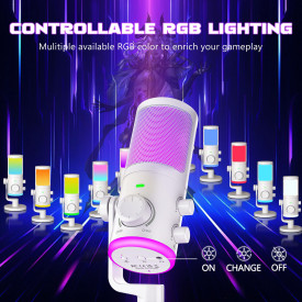 Микрофон FIFINE AM6, RGB, White