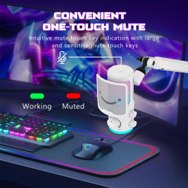 Микрофон FIFINE AM6, RGB, White