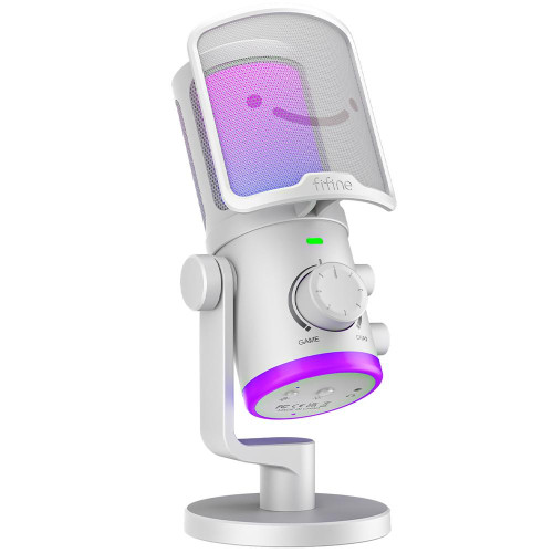 Микрофон FIFINE AM6, RGB, White