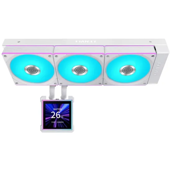Охладител за процесор Lian Li HydroShift II LCD-S 360CL RGB - Бял