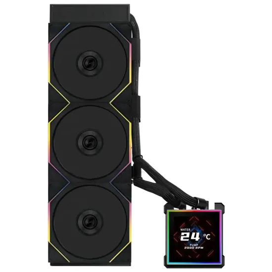 Охладител за процесор Lian Li HydroShift II LCD-S 360TL RGB - Черен