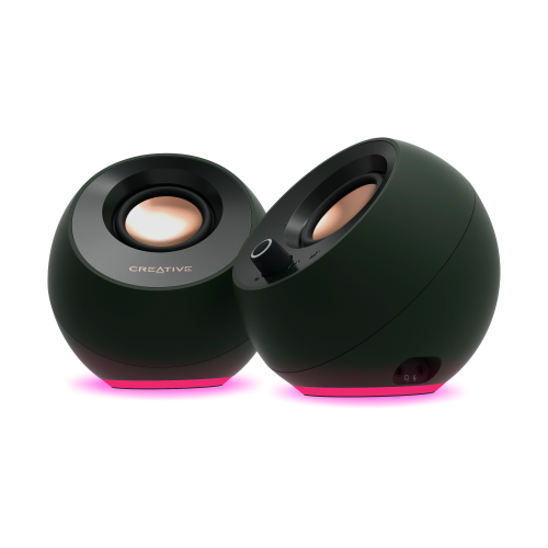 Тонколони Creative Pebble Pro, 15W, 3.5mm, USB, Bluetooth, Green