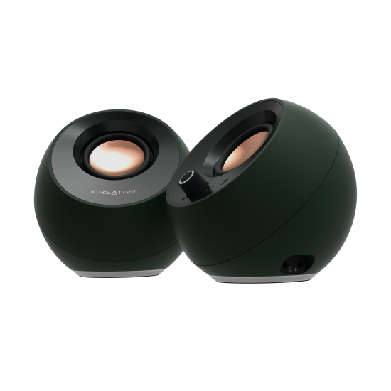 Тонколони Creative Pebble Pro, 15W, 3.5mm, USB, Bluetooth, Green
