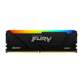 RAM памет Kingston FURY Beast Black RGB, 16GB (2x8GB) DDR4, 3200MT/s, CL16, Kit of 2