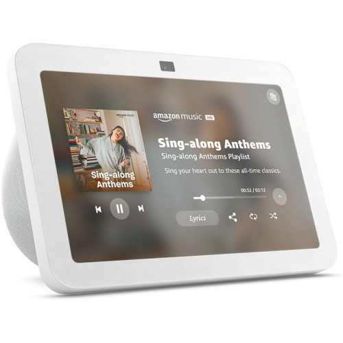 Смарт тонколона Amazon Echo Show 8 (Gen 3), Сензорен екран, Гласов асистент, Бял
