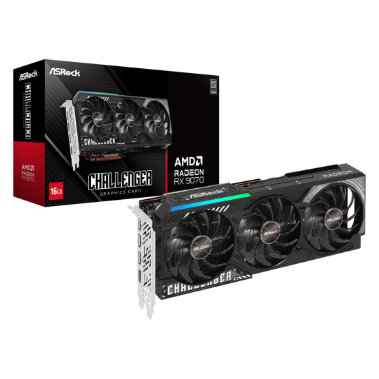 Видеокарта ASROCK RADEON RX 9070 Challenger 16GB GDDR6