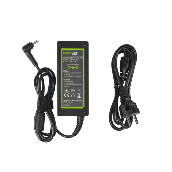 Зарядно за лаптоп Greencell AD123P, 4.0x1.7mm, 20V, 3.25A, 65W