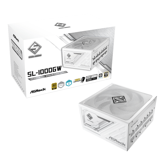 Захранване ASRock Steel Legend White, 1000W, 80+ Gold