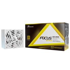 Захранване SEASONIC FOCUS GX-850 White, 850W, 80+ Gold, ATX 3.1, PCIe 5.1, Fully Modular