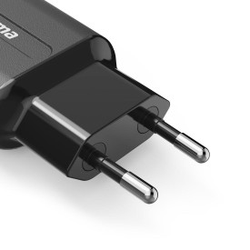 Зарядно HAMA 201971, 2 x USB-A, 12W, Черен