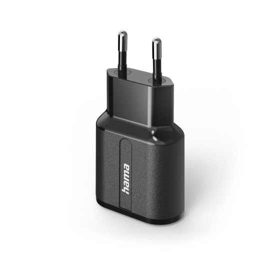 Зарядно HAMA 201971, 2 x USB-A, 12W, Черен