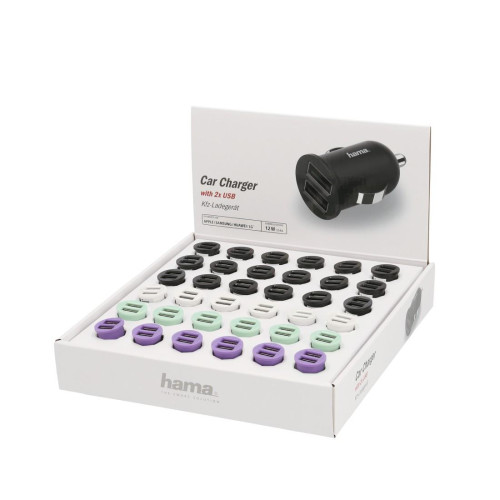 Зарядно за кола HAMA 210545, 2 x USB, 12W, 2.4A
