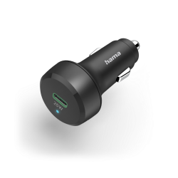 Зарядно за кола HAMA 201638, USB-C, Power Delivery, Qualcomm, 25 W, Черен