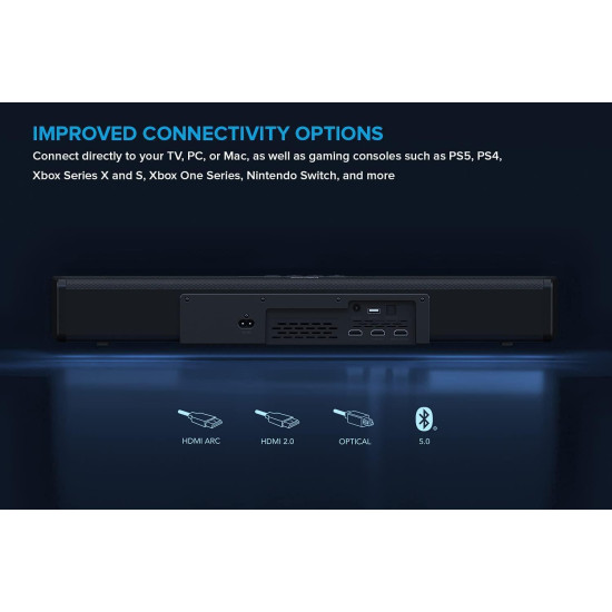 Тонколони Creative Stage 360 2.1, Bluetooth 5.0, Dolby Atmos, HDMI, ARC, Black
