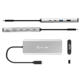 Докинг станция j5create JCD401, USB-C PD, 1x USB-C, 1x USB-A, HDMI 4K@60Hz, DisplayPort