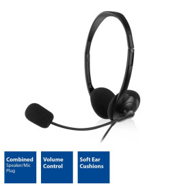Слушалки ACT AC9330, USB, Mic, 3.5mm, Black