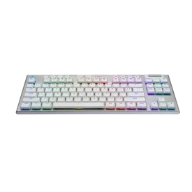 Безжична клавиатура Logitech G915X White Lightspeed TKL, GL Tactile Switch, RGB, Bluetooth