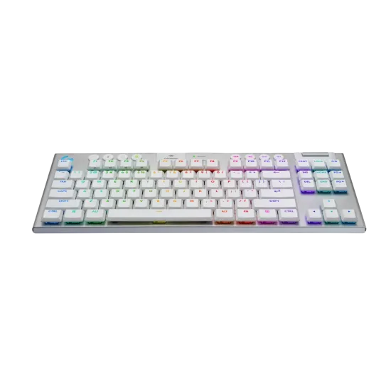 Безжична клавиатура Logitech G915X White Lightspeed TKL, GL Tactile Switch, RGB, Bluetooth