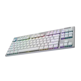 Безжична клавиатура Logitech G915X White Lightspeed TKL, GL Tactile Switch, RGB, Bluetooth