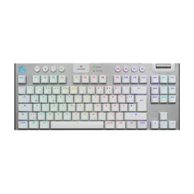 Безжична клавиатура Logitech G915X White Lightspeed TKL, GL Tactile Switch, RGB, Bluetooth
