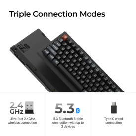 Безжична клавиатура Keychron V1 Ultra 8K, Silk POM Brown Switch