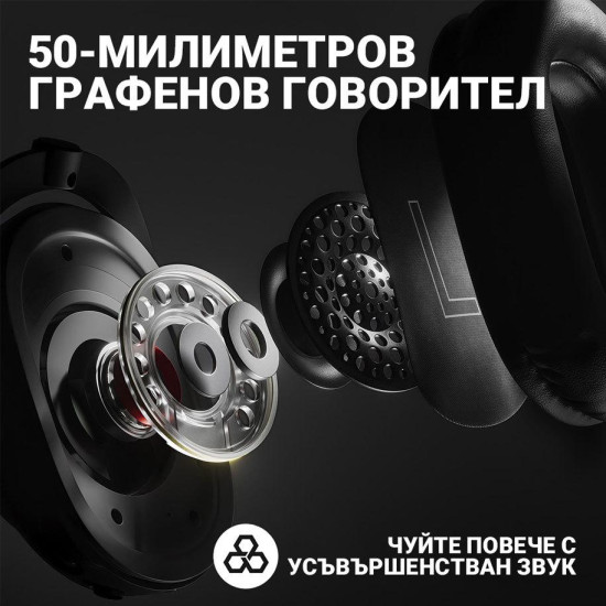 Безжични слушалки Logitech PRO X 2 LIGHTSPEED, USB, White