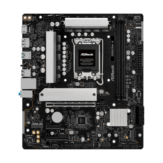 Дънна платка ASRock B860M-X, mATX, LGA1851, DDR5, PCIe 4.0