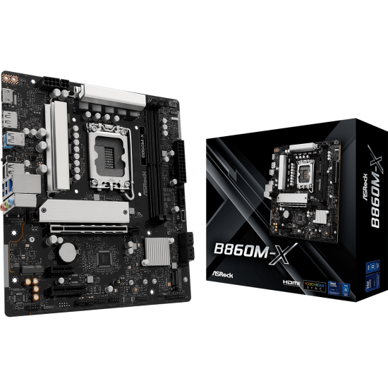 Дънна платка ASRock B860M-X, mATX, LGA1851, DDR5, PCIe 4.0