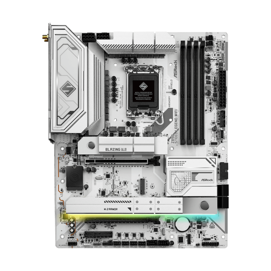 Дънна платка ASRock Z890 Steel Legend WiFi, ATX, LGA1851, DDR5, PCIe 5.0, Wi-Fi7,USB Type-C