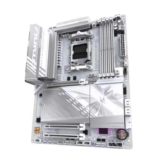 Дънна платка GIGABYTE B850 AORUS ELITE ICE WIFI, ATX, AM5, DDR5, PCIe 5.0, Wi-Fi7