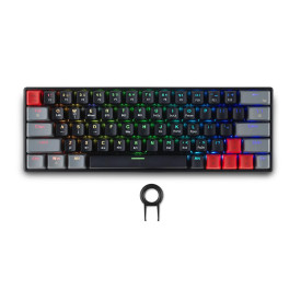 Безжична клавиатура Spartan Gear Pegasus 2, Bluetooth, Red Switch, RGB, Black/Grey
