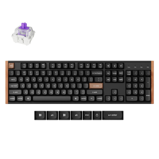 Безжична клавиатура Keychron K10 HE Magnetic Switch, Black Special Edition